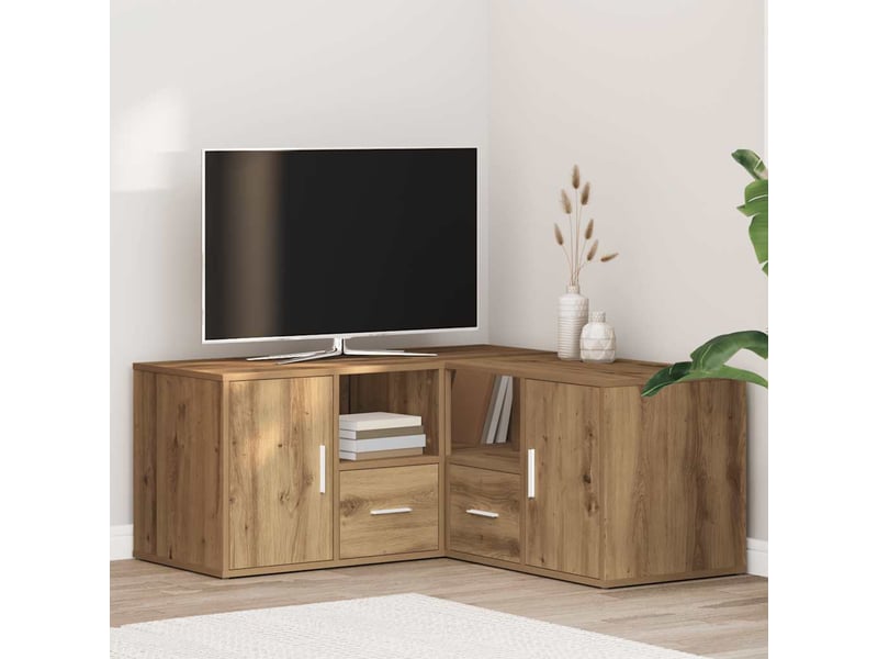  Armoire d'angle, armoire de rangement chêne artisanal 160x40x45 cm bois d'ingénierie  - Conforama B