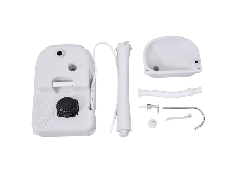  Lavabo mobile 51x33,5x103 cm avec roulettes blanc  - Conforama C