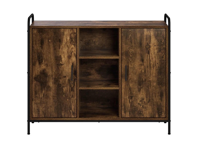  Buffet salon, buffet de rangement chêne fumé 97x33x81 cm bois d'ingénierie shl8029  - Conforama D