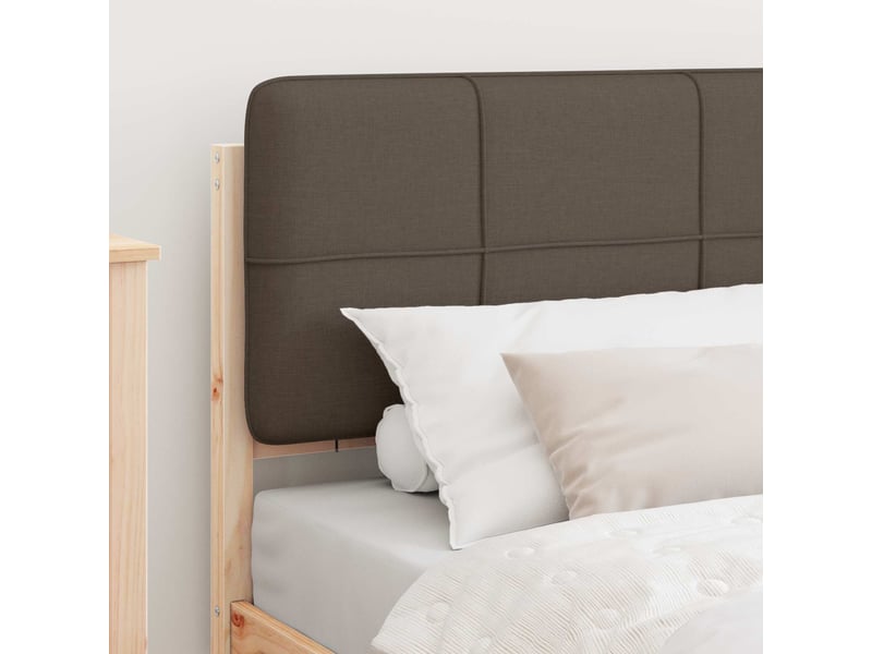 Lit simple- lit adulte - cadre de lit avec tête de lit rembourrée taupe 80 x 200 cm - Conforama B