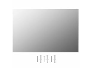 Miroir rectangulaire à fixer coloris gris <strong></strong>  <strong></strong> - 60 cm x 40 cm