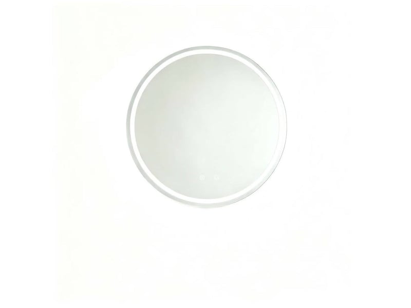 Miroir de salle de bains rond led 60 cm, tactile, antibuée et intensité réglable - Conforama A