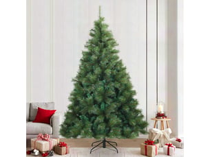 Sapin de noël, arbre de noël artificiel à branches articulées vert 240 cm cf61103