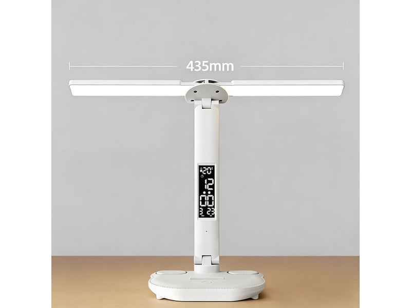  Lampe de bureau led double tête 40 led 3000-6000 k tactile anti-lumière bleue blanche chicfurn  - Conforama C