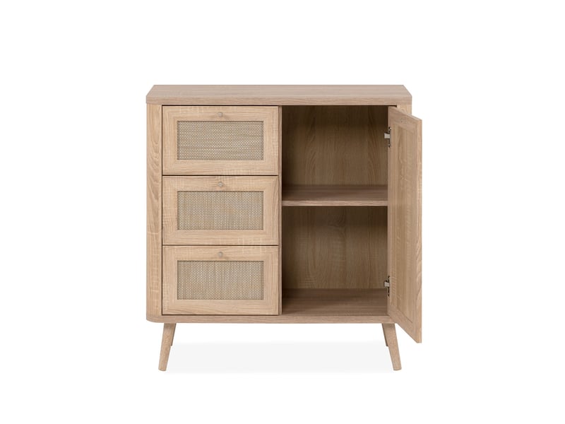 Buffet 1 porte MALAYA coloris bois clair - Conforama M