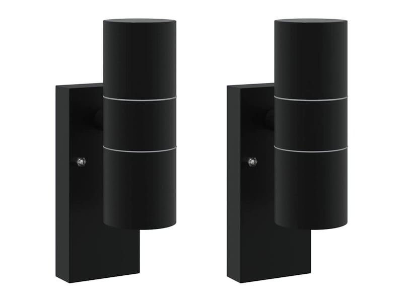  2 pièces applique murale extérieure noir 7x10x22 cm shl57875  - Conforama A
