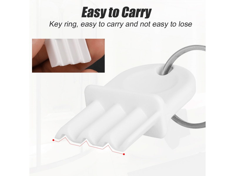 5pcs distributeur papier toilette clé et 4 anneaux métalliques, clé distributeur de papier toilette gaufré toilet paper dispenser key  - Conforama D