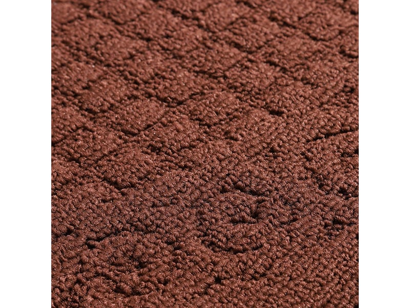  Paillasson demi-rond en polyester - 48 x 78 cm - brun café foncé  - Conforama D
