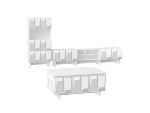 Meuble tv coloris blanc 180 cm MODENVIE  