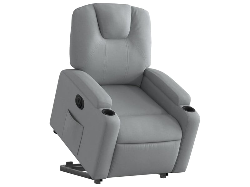 Fauteuil inclinable électrique, fauteuil relax salon gris clair tissu shl62121 - Conforama C
