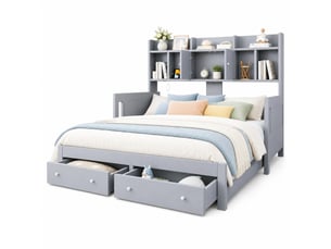 Lit extensible 90x190 cm    coloris gris
