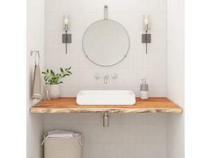 Comptoir de salle de bain, plan de travail 110x60x3,8 cm rectangulaire acacia cf65721