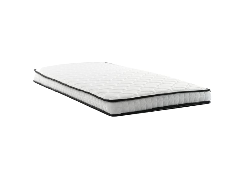 Matelas à ressorts 90 × 200 cm ergonomique, pour toutes positions, en tissu et métal, blanc - Conforama A