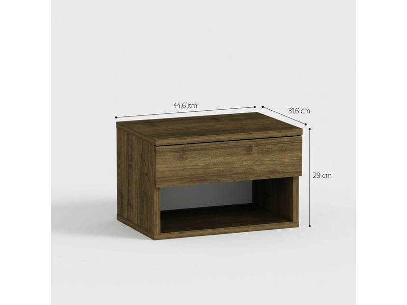 Table de chevet suspendu avec tiroir pour chambre ribes  - Conforama E