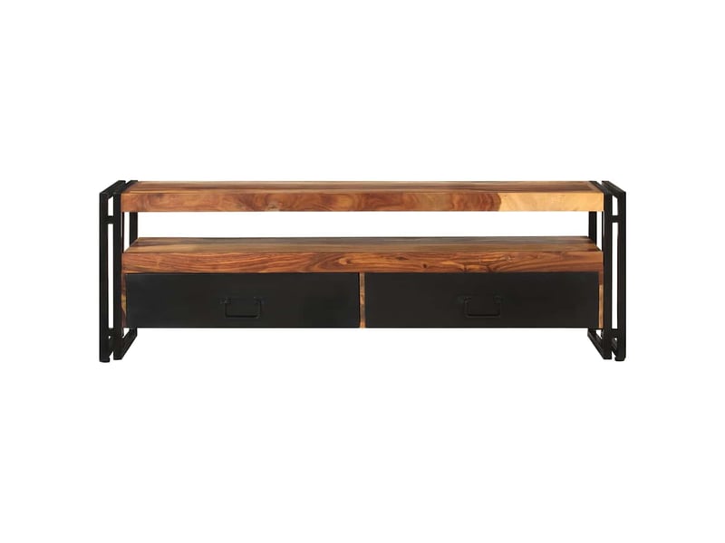  Meuble tv - banc tv - meuble de rangement 120x30x40 cm bois de sesham solide  - Conforama A