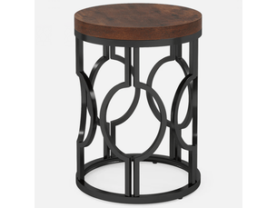 Table basse rond(e) coloris bicolore DESMIU - 45 cmx45 cm