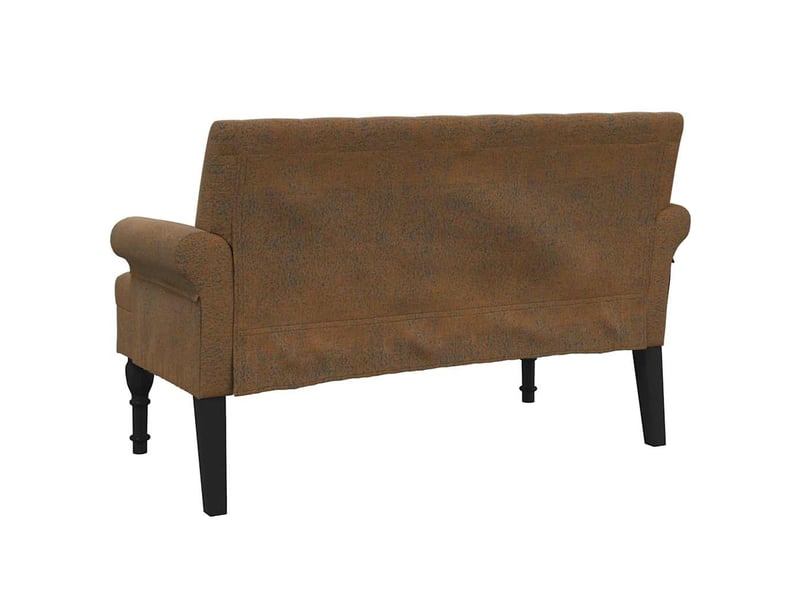  Canapé 2 places avec dossier marron 120x62x75,5 cm similicuir daim  - Conforama E