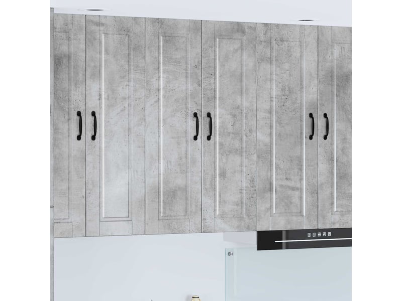 Meuble mural de cuisine, armoire de cuisine gris béton 60x31x100cm shl6845 - Conforama B