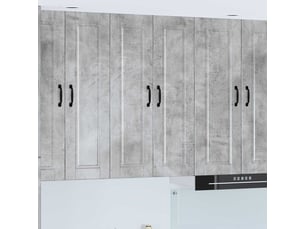 Meuble mural de cuisine, armoire de cuisine gris béton 60x31x100cm shl6845