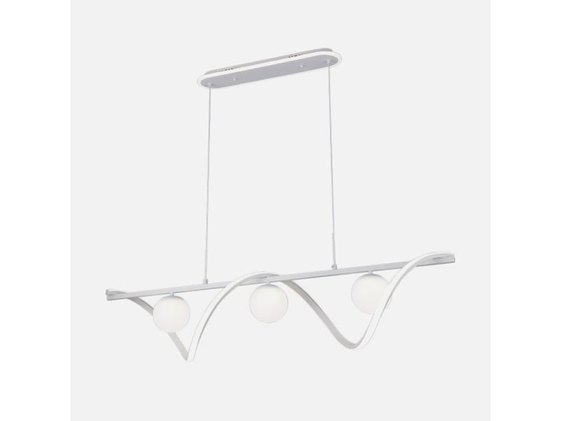 Fabrilamp century, suspension, moderne, led, 151 w, 12590 lm, 3000-4000-6000 k, blanc, 55-129.5 x 120 x 26 cm 250192001 - Conforama C