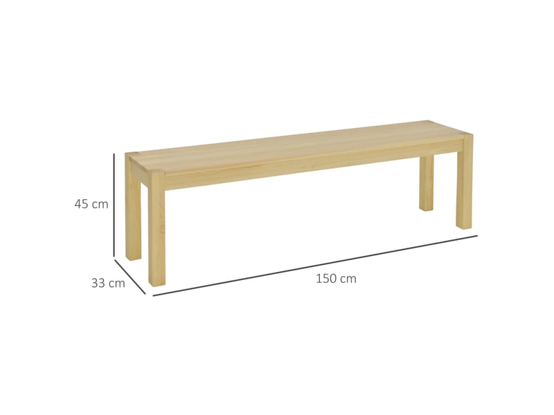  Banc de table 3 places en bois 150 cm evryae  - Conforama E
