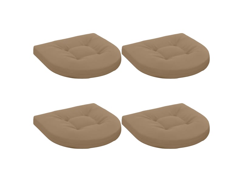 Lot de 4 coussins de siège, coussins d'assise 100 % polyester taupe cf60090 - Conforama A
