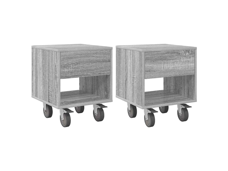 Table de chevet 2 pièces gris sonoma 40,5 x 40 x 48 cm - Conforama A