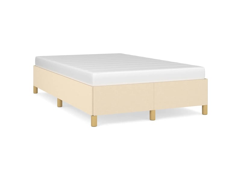  Lit double- lit adulte -  cadre de lit sans matelas crème 120x190 cm tissu  - Conforama A