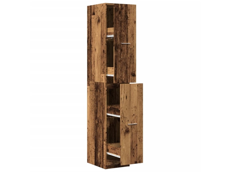  Meuble de rangement, armoire d'apothicaire vieux bois 30x41x174,5 cm bois ingénierie  - Conforama A