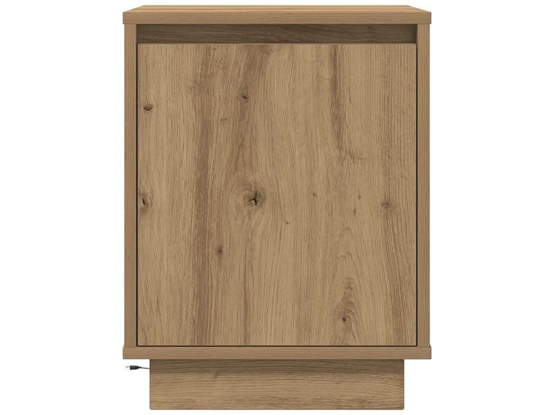  Lot de 2 armoires de chevet avec lumières led rangement 38 x 34 x 50 cm en bois d'ingénierie chêne artisanal 02_0051615  - Conforama D