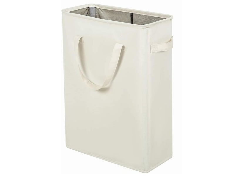  Panier à linge blanc cassé 15*8*22 pouces 1 panier à linge étroit avec poignée panier à linge sale pliable buanderie  - Conforama A