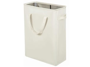 Panier à linge blanc cassé 15*8*22 pouces 1 panier à linge étroit avec poignée panier à linge sale pliable buanderie