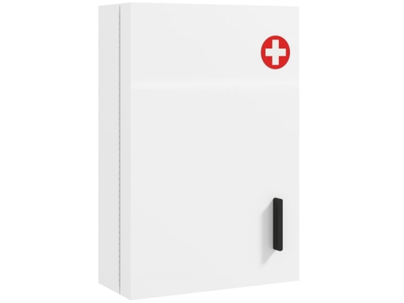Armoire à pharmacie verrouillable avec 6 étagères, rangement sécurisé pour cuisine et couloir - Conforama A