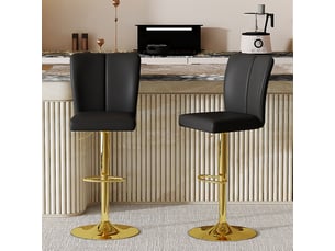 tabouret de bar assise réglable en hauteur <strong>HAVRYA</strong> - bicolore hauteur d'assise 63 cm vendu Par paire