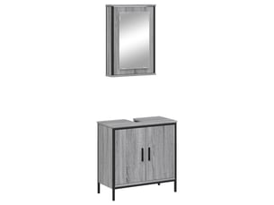 Ensemble de meubles de salle de bain 2 pcs sonoma gris cf63635