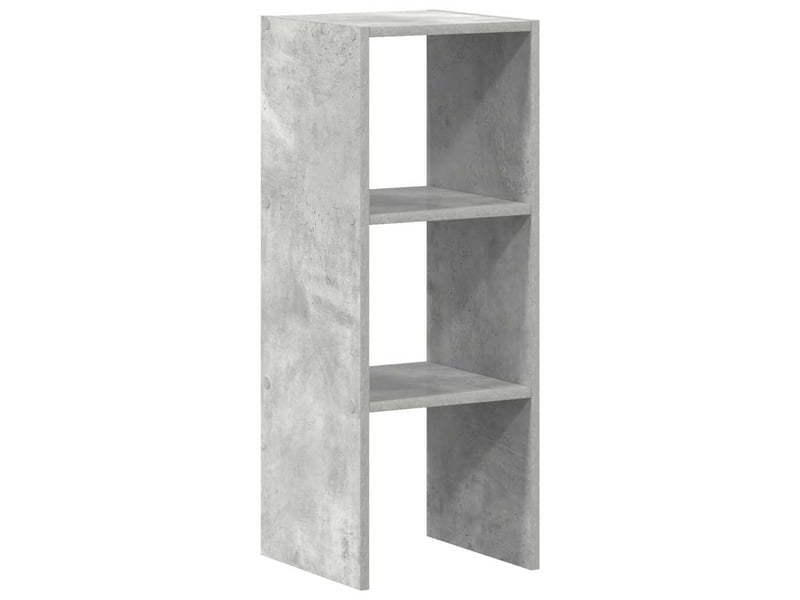  Bibliothèque, meuble de rangement salon empilable gris béton 30x30x80 cm bois d'ingénierie  - Conforama A