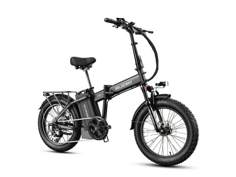  Vélo électrique pliable wildeway fw11, 1680 wh, pneus 20, noir  - Conforama A