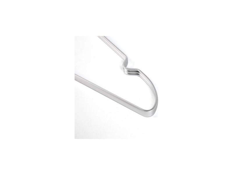  Pair - amber home lot de 10 cintres en fer aluminum 42cm, matte argenté métal cintre pour vêtements costumes t-shirts chemises vestes robes, encoches antidérapantes, élégants et de qualité, durables  - Conforama D