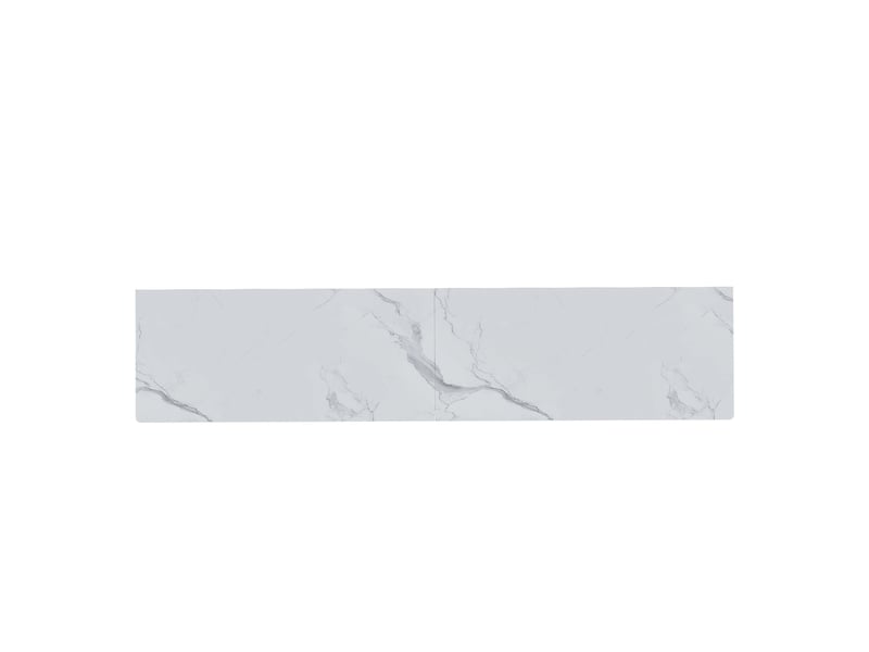  Meuble tv modenvie 180 x 40 x 44 cm 4 portes effet marbre blanc et bois  - Conforama E