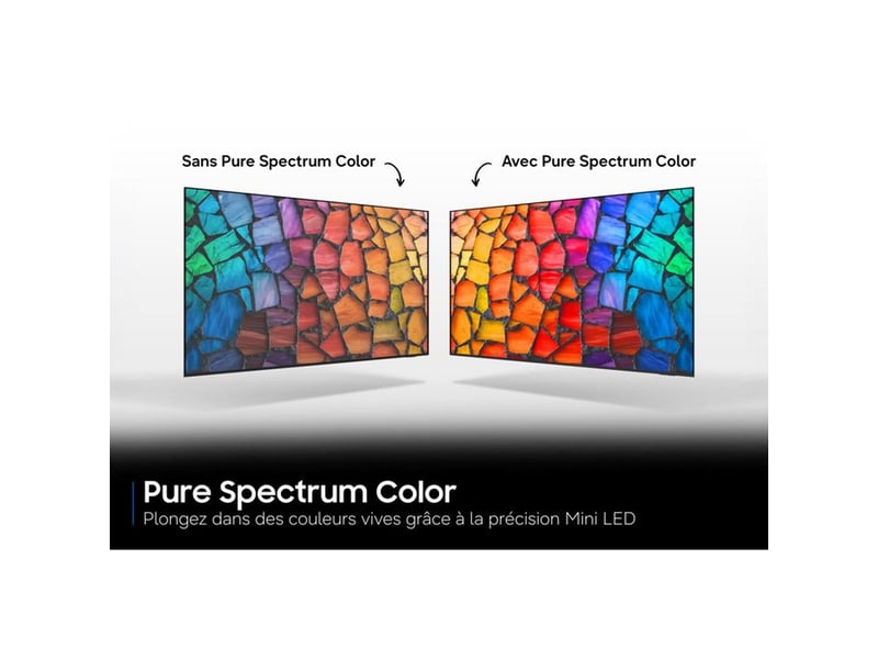  Téléviseur 4k 55 pouces mini-led smart tv tizen gaming hub TU55M73HAUXXC - Conforama E