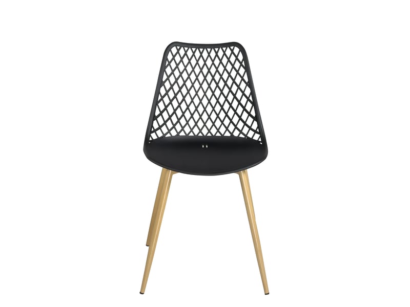  Lot de 2 chaises scandinaves kia noires avec pieds métal 719-KIA - Conforama C