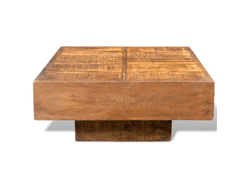  Table basse | table d'appoint salon carrée marron bois massif de manguier  - Conforama B