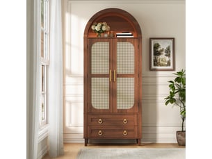 Buffet 2 porte(s) 2 tiroir(s) SWEIKO - 76 cm coloris marron