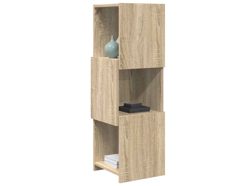  Meuble d'angle, meuble de rangement salon 30,5x30x95cm bois d'ingénierie chêne sonoma  - Conforama C