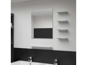 Miroir rectangulaire à fixer coloris gris <strong></strong>  <strong></strong> - 50 cm x 60 cm