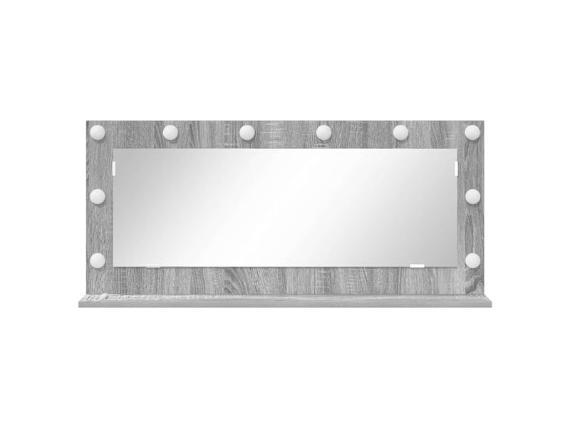 Miroir de vanité, miroir de coiffeuse gris sonoma 100 x 45 x 18 cm rectangulaire cf62780 - Conforama D