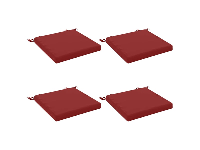 Lot de 4 coussins de siège, coussins d'assise soest 100 % polyester bordeaux cf60355 - Conforama A
