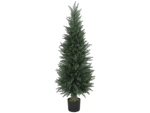 Plante artificielle cypres réaliste en plastique vert 120 cm pour intérieur et extérieur