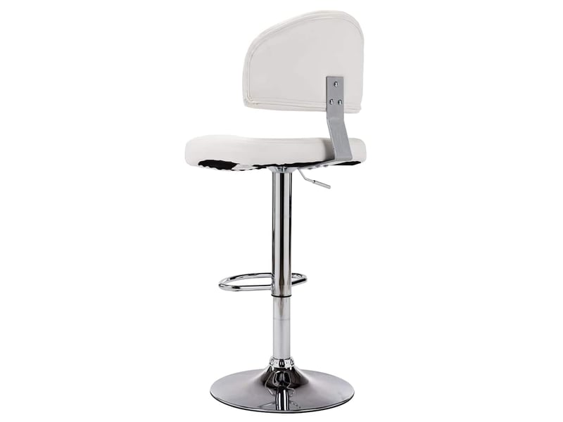  Lot de 2 tabouret de bar, chaise de bar blanc similicuir shl15252  - Conforama E