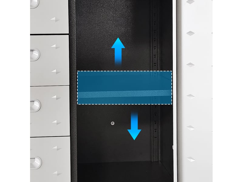  Rangemétal robuste avec roulettes – 75 × 42 × 88 cm, noirgris, pour garage, bureau &amp; ménage  - Conforama D